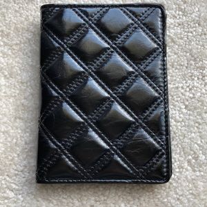 Forever 21 Quilted Vegan Patent Wallet Black